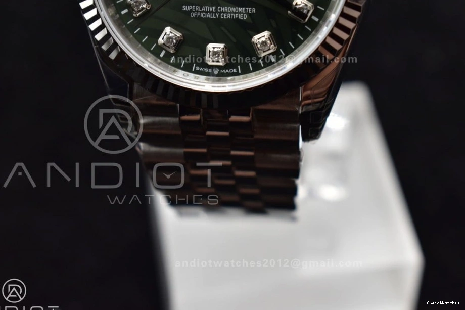 126234 1:1 36 Timeless Diamond On VSF Green VS 904L SS DateJust Best 573 Jubilee Dial Edition Bracelet Steel 1220